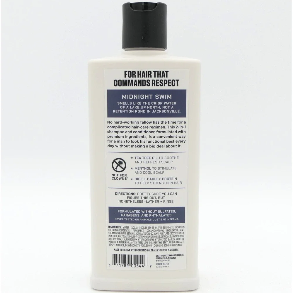 Duke Cannon Supply 2-in-1 Shampoo & Conditioner For Men Midnight Swim 14 fl oz